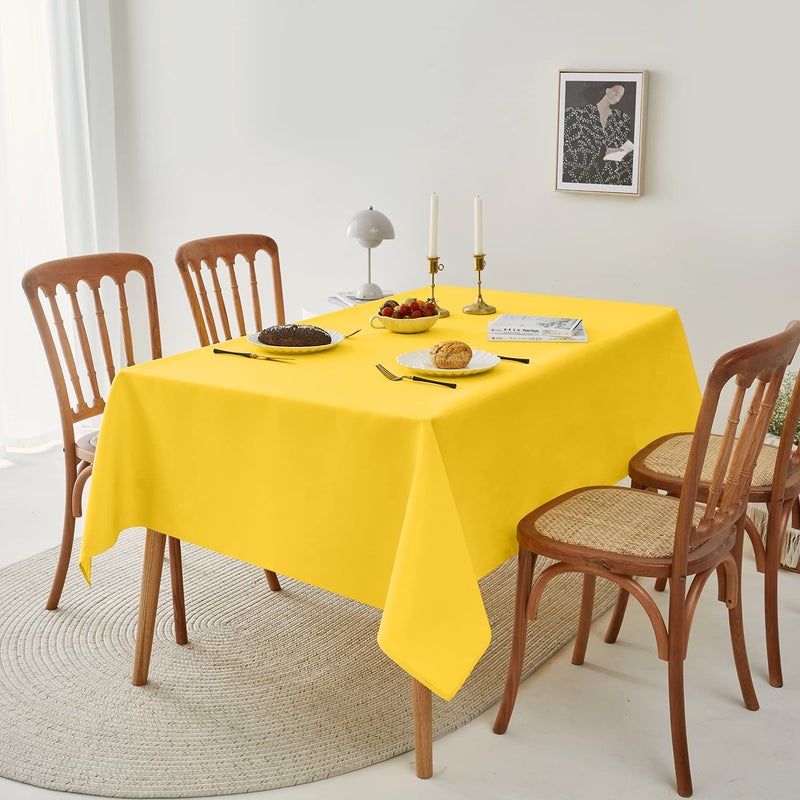Romanstile Spring Rectangle Tablecloth - Waterproof and Wrinkle Resistant Washable Polyester Table Cloth for Kitchen Dining/Party/Wedding Indoor and Outdoor Use (60 x 84 inch, Yellow) - Image 5